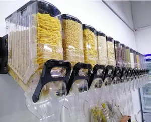 Kualitas Tinggi ECOBOX Plastik Sereal Kacang Kopi Kacang Grosir Akrilik Permen Dispenser Makanan Jumlah Besar untuk Permen