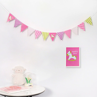 Bannière de drapeaux rayés Diwali pour baby shower, anniversaire et fêtes, faite à la main en papier de qualité