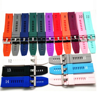Accessoires pour bracelet de montre 16-26 mm, boucle universelle en silicone, anneau en caoutchouc pour fermoir, anneau de fixation pour bracelet