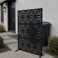 Paravent d'extérieur en métal, autoportant, décoratif, pour balcon, cour et jardin, clôture de protection de l'intimité