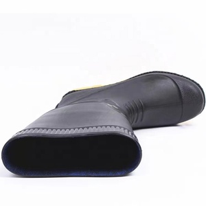 שחור שור גיד תחתון סיטונאי עמיד למים PVC גבוהה עבודה בטיחות גשם מגפי עבודה באורך הברך בטיחות גשם מגפי ב זול מחיר - Product Image 3