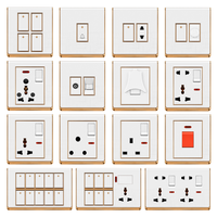Interruptor de Pared Eléctrico de 3 Gangs y 1 Enchufe, 10A, Fabricado en China, Bajo Precio, para Bangladesh y Nepal