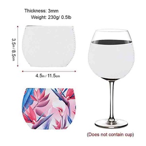 Funda de Neopreno para Vaso de Vino con Logotipo Personalizado OEM, Funda Aislante de Lujo Clásica para Bebidas, Sublimación de Moda, Funda para Bebidas en Blanco - Product Image 2