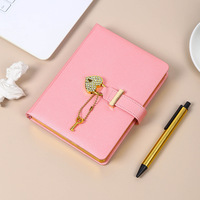 Carnet de voyage en cuir rigide personnalisé avec logo mignon et cadenas - Organisateur/Planificateur cadeau