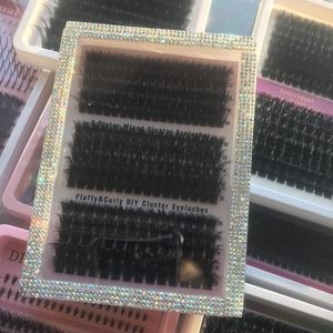 Bán buôn DIY Manga Spike lông mi wispy cụm lông mi giả với đáy Fluffy Eye Lash phần mở rộng Kit mix cụm lông mi - Product Image 2