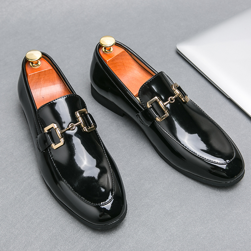 Men's Black Leather Dress Shoes - Comfort & Style