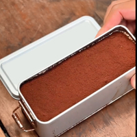 Boîte à biscuits en métal avec serrure, boîte en étain de qualité alimentaire, boîte en étain rectangulaire de grande taille pour tiramisu cuit, boîte en étain auto-scellante