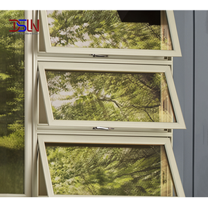Ventana Abatible de PVC con Acabado Madera, Doble Acristalamiento Laminado con Lámina Dorada sin Plomo, Eficiente Energéticamente, para Casas Tradicionales - Product Image 1