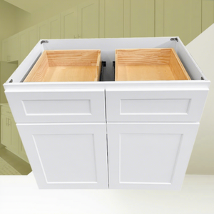 Armoires en vrac pour cuisine américaine Livraison gratuite en stock Armoires shaker blanches Vente en gros Armoires shaker en bois massif RTA - Product Image 1