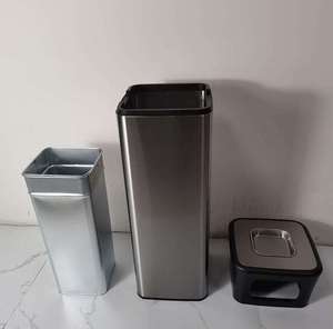 Nuovo Design commerciale in piedi pavimento in metallo cestino 15L-30L in acciaio inox posacenere pattumiera per uso esterno - Product Image 6