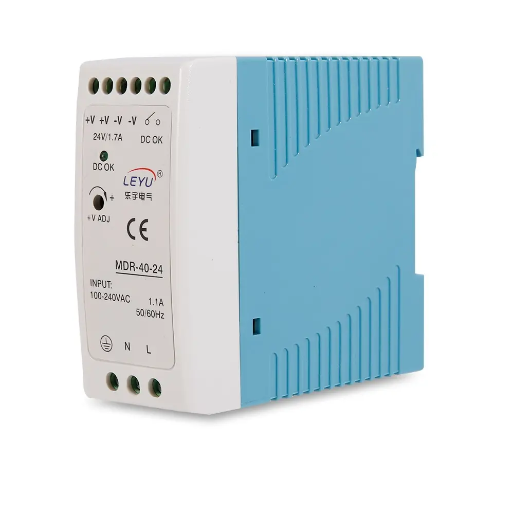 MDR-40จ่ายไฟสลับ SMPS 40W 5V AC เป็น DC รางดินอุปกรณ์จ่ายไฟสลับ SMPS