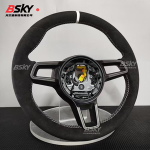 Volante in Pelle Scamosciata Aggiornato Adatto per <span class=keywords><strong>Porsche</strong></span> Cayenne <span class=keywords><strong>Cayman</strong></span> 987 Panamera 718 911 997 985 981 - Product Image 2