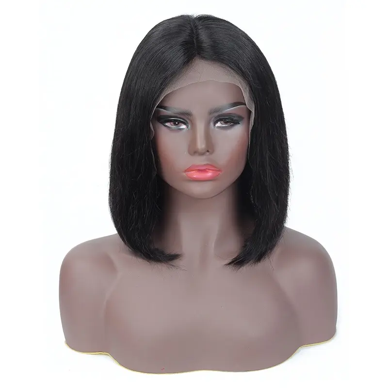 8''10'12'14' Inches Virgin Brazilian Human Hair 13*4 Lace Short Cut Bob Wig 10A Virgin Hunan Hair Bob Wig