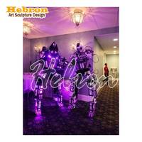 Costume de scène LED coloré pour femme, taille personnalisée, en EVA, pour performance de danse en bar, KTV, événements transfrontaliers futuristes