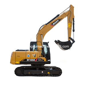 รถขุดตีนตะขาบมือสอง Sany SY135C น้ำหนัก 14.87 ตัน พร้อมเครื่องยนต์และปั๊ม Isuzu สำหรับขาย - Product Image 1