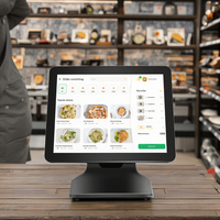 Écran tactile de 15.6 pouces tout en un machine de caisse enregistreuse système de point de vente de terminal de restaurant de détail avec affichage client