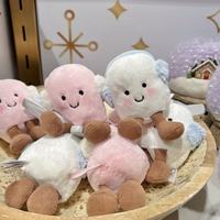Jelly Catt mignon barbe à papa en peluche poupée Super doux barbe à papa jouet pour enfants avec cache-oreilles jouet en peluche