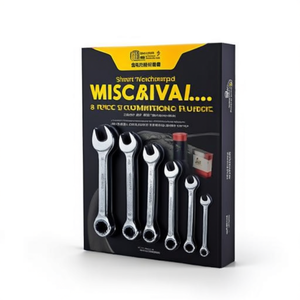 Juego de llaves combinadas cortas de 8 piezas, herramientas métricas de acero para reparación automotriz - Product Image 2