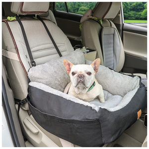 Asiento de coche para perros pequeños OEM, hamaca, cama, patrón de animales, portador de viaje para mascotas, funda de asiento elevador para bolsillos de almacenamiento de coche - Product Image 3