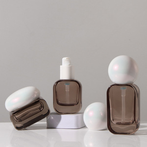 Emballage cosmétique en verre transparent <span class=keywords><strong>dégradé</strong></span> de luxe, blanc givré, translucide, flacon pompe <span class=keywords><strong>carré</strong></span>, 30 ml/50 ml - Product Image 5