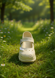 Zoccoli con plateau e perle, stile Mary Jane, scarpe estive morbide e leggere, punta chiusa, in plastica, da donna e ragazza, taglia 21 - Product Image 2