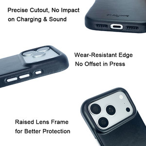 Étui en cuir pour <span class=keywords><strong>iPhone</strong></span> 17 <span class=keywords><strong>Pro</strong></span> Max / 15 <span class=keywords><strong>Pro</strong></span> / 16 / <span class=keywords><strong>14</strong></span> – Couleurs terreuses saisissantes et texture premium pour un style décontracté – Housse de téléphone portable - Product Image 2