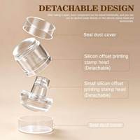 Nouvel outil de stamping pour ongles en silicone 3-en-1 double tête détachable pour la vente en gros