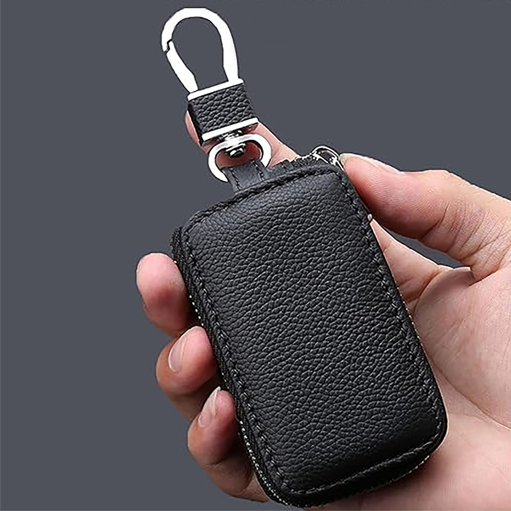 YBS3267 PU Leather Faraday Bag - Universal Car Key Fob RFID Blocker Anti-Theft Pouch | YBS Brand