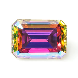 Moissanita con Corte Esmeralda y Certificado GRA, Piedras Preciosas Sueltas al por Mayor, de 0.5CT a 8CT, Multicolor - Product Image 5