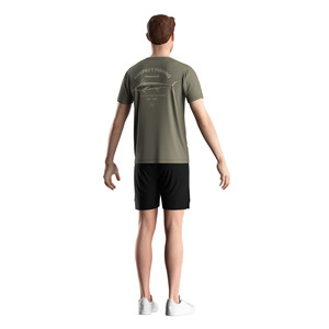 Camiseta Deportiva con Temática de Pesca, Cuello Redondo, Costuras Anti-Fricción, Silueta Atemporal para el Verano - Product Image 4