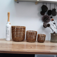 Panier de rangement pour fruits et fleurs en céramique Design floral élégant pour la cuisine et la maison