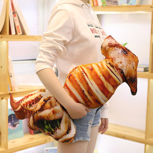 Cojín de <span class=keywords><strong>Peluche</strong></span> con Forma de Pierna de <span class=keywords><strong>Pollo</strong></span> a la Barbacoa, Relleno de Algodón PP, Diseño Creativo, Regalo de Cumpleaños Unisex - Product Image 4