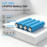 Cellule cylindrique ULi LFP 3.2V 15Ah 15.5Ah à cycle de vie long 33140 32140 32135, pack de batteries LiFePo4 avec languettes en nickel