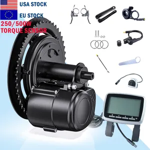 US EU warehouse TONGSHENG TSDZ2 36 48 v 250 500 watt mid drive motor torque sensor electric bike conversion kit