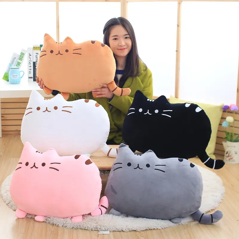 Wholesale Cute Animal Stuffed Super Soft Sofa Cushion Graduation Gift Plush Cat Stuffed Toys