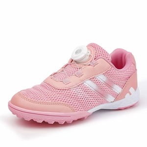 Chaussures de football unisexes respirantes en maille pour enfants et jeunes, crampons de football TF pour terrain synthétique, chaussures de sport d'extérieur à boucle rotative - Product Image 3
