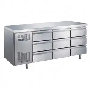 Stainless Steel Undercounter Drawer Refrigerator Undercounter Refrigerator Freezer Catering Equipment