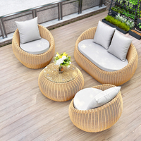 Chaise moderne de meubles de jardin d'intérieur de sofa gonflable extérieur antirouille imperméable de rotin