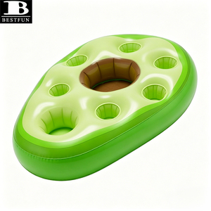 Enfriador de Bebidas Flotante Inflable con Forma de <span class=keywords><strong>Aguacate</strong></span>, Cubo de Hielo Grande de PVC Ecológico, Porta Bebidas para Fiestas en la Piscina de Verano - Product Image 5