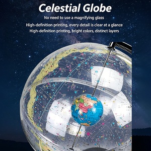 <span class=keywords><strong>Globo</strong></span> Celeste Transparente de Plástico con Mapa de Estrellas y Tierra, 320 mm de Diámetro, Giratorio 360°, con Soporte y Escala - Product Image 3
