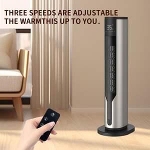 Sınır ötesi yeni PTC seramik ısıtıcı taşınabilir elektrikli zamanlayıcı ısıtıcı sıcak hava üfleyici dikey uzaktan kumanda sallayarak kafa plastik - Product Image 3