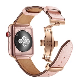 สายนาฬิกาหนังแท้เกรดพรีเมียม Upro Luxury พร้อมหัวเข็มขัดแบบผีเสื้อ สำหรับ Apple Watch Ultra 11 10 9 8 SE - Product Image 6