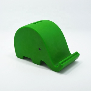 Salvadanaio salvadanaio in plastica a forma di elefante in PVC sicuro personalizzato promozionale all'ingrosso per bambini - Product Image 3