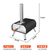 Four à pizza au bois en acier inoxydable, portable, pour la cuisson en plein air, pour le camping
