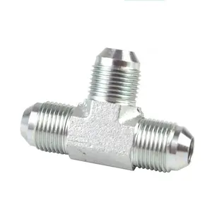 Té JIC mâle en acier au carbone NPT adaptateur de connexion haute pression raccords de tuyau hydraulique SAE Joint de Transition pour hydraulique