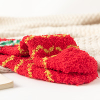 5 paires de chaussettes de Noël en polaire corail, chaudes et moelleuses, avec motifs de Père Noël et bonhomme de neige, cadeau de fête
