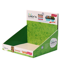 Exhibidor de Cartón Personalizado para Productos Populares, Caja Publicitaria Giratoria Moderna, Plegable, Compacta, para Mostrador o Mesa