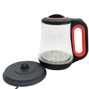China new arrivals tiktok hot selling glass electric kettle with 1.8L heating jacket small sensor cordless base
