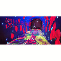 Écran LED flexible incurvé P2.5 P4, module LED souple d'intérieur, panneau d'affichage personnalisé pour tunnel