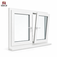 Ventana Abatible de PVC de Alto Aislamiento, Color Personalizado, Resistente al Viento y al Agua, para Proyectos de Renovación de Edificios de Apartamentos